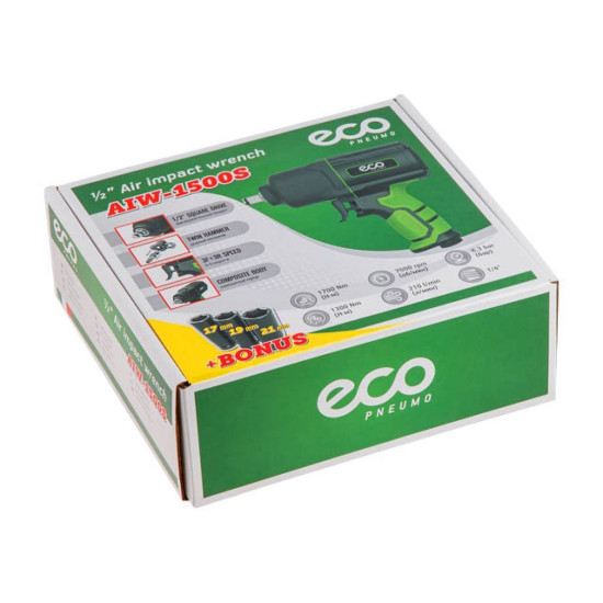 Пневмогайковерт 1/2" ECO AIW-1500S Пневмогайковерт 1/2" ECO AIW-1500S