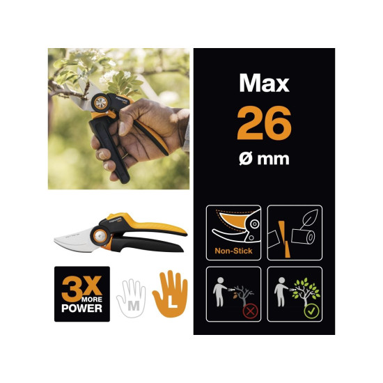 Секатор плоскостной FISKARS Xseries PowerGear L P961 Секатор плоскостной FISKARS Xseries PowerGear L P961