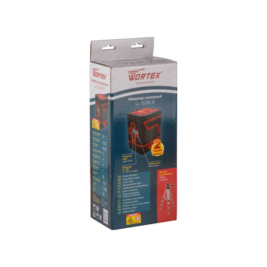 Нивелир лазерный Wortex LL 0210 X со штативом в кор. 2х110°, до 15 м, +/- 0.4 мм/м, зеленый Нивелир лазерный Wortex LL 0210 X со штативом в кор. 2х110°, до 15 м, +/- 0.4 мм/м, зеленый