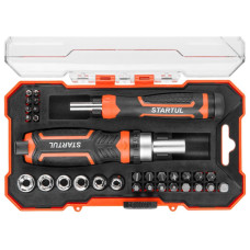 Отвертка реверс. с набором головок и бит 31пр. STARTUL PROFI (ST3095-31)