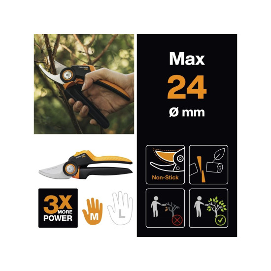 Секатор плоскостной FISKARS Xseries PowerGear M P921 Секатор плоскостной FISKARS Xseries PowerGear M P921