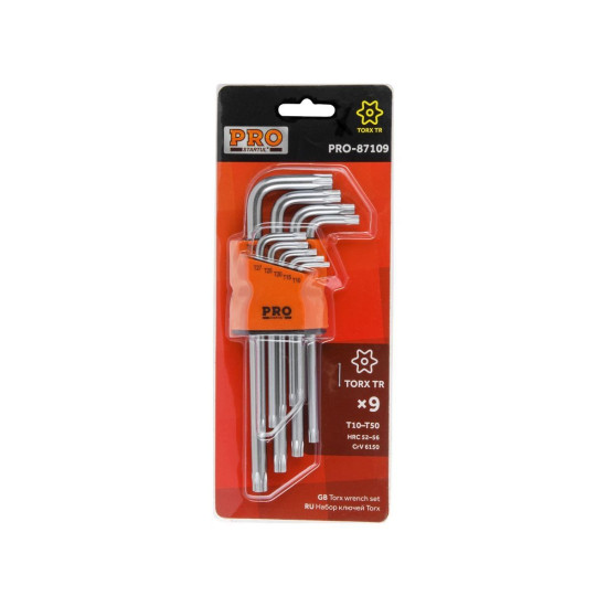 Набор ключей Torx T10-T50 9шт длинных PRO STARTUL (PRO-87109) Набор ключей Torx T10-T50 9шт длинных PRO STARTUL (PRO-87109)