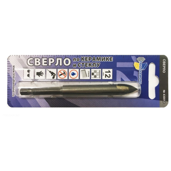 Сверло по кафелю/стеклу 12 мм Trio-Diamond Сверло по кафелю/стеклу 12 мм Trio-Diamond
