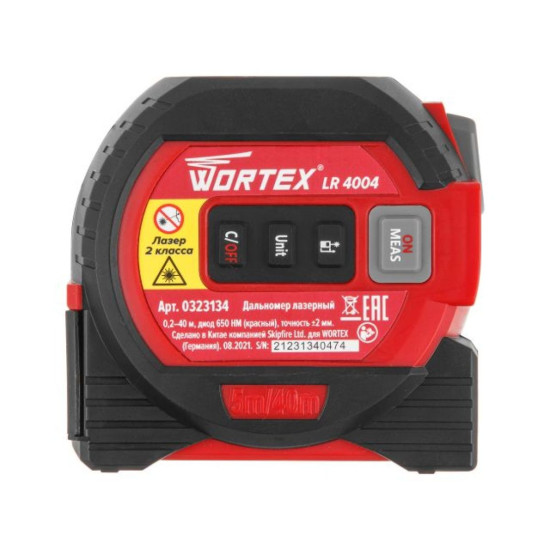 Дальномер лазерный WORTEX LR 4004 в кор., 0.05 - 40 м, +/- 2 мм/м Дальномер лазерный WORTEX LR 4004 в кор., 0.05 - 40 м, +/- 2 мм/м
