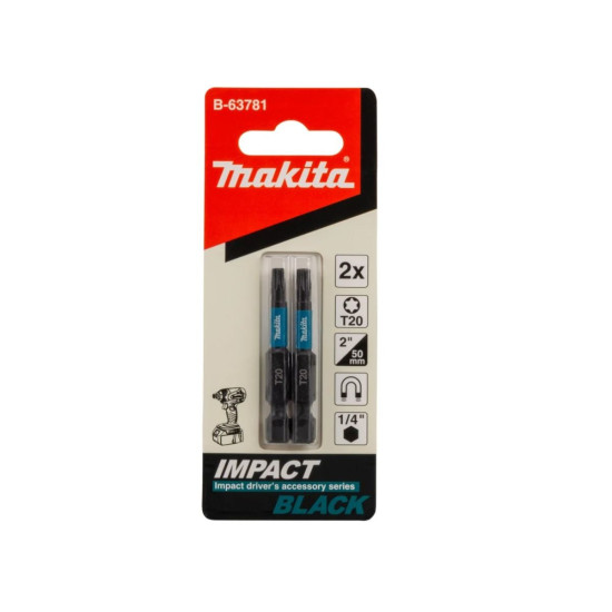 Насадка T20 50 мм Impact Black (2 шт) MAKITA B-63781 Насадка T20 50 мм Impact Black (2 шт) MAKITA B-63781