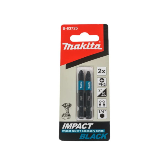 Насадка Impact PH2, 50 мм, Е-form (MZ), 2 шт Makita B-63725 Насадка Impact PH2, 50 мм, Е-form (MZ), 2 шт Makita B-63725
