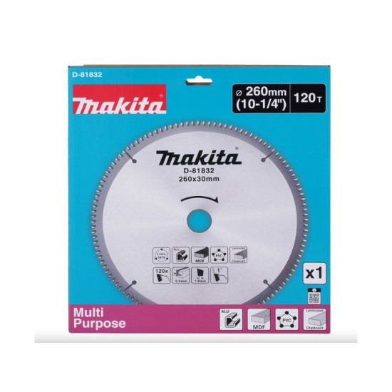 Диск пильный 260х30 мм 120 зуб. универсальный MAKITA Диск пильный 260х30 мм 120 зуб. универсальный MAKITA