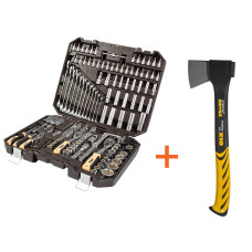Набор головок и ключей 219пр. 1/4",3/8",1/2" PRO STARTUL DAKAR (PRO-219DK) АКЦИЯ + топор ST2030-10