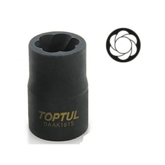 Головка 1/2" 15мм для сорванных граней TOPTUL Головка 1/2" 15мм для сорванных граней TOPTUL