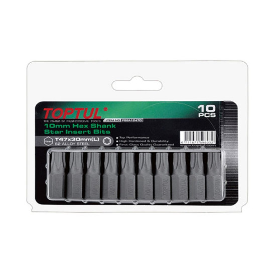 Насадка TORX T27 30мм 10шт блистер TOPTUL Насадка TORX T27 30мм 10шт блистер TOPTUL