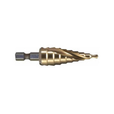 Сверло ступенчатое HSS TiN с спиральным желобком, 4-20, 1/4" MAKITA