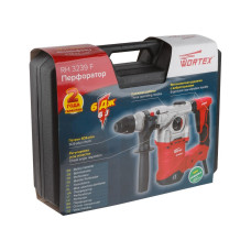 Перфоратор WORTEX RH 3239 F в чем. + (2 зубила, 3 сверла) 1500 Вт, 6.0 Дж, 32 мм, 4 режима, SDS-plus