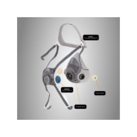 Полумаска без фильтра Jeta Safety (5500P) р-р L Полумаска без фильтра Jeta Safety (5500P) р-р L