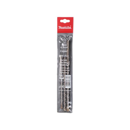 Набор буров SDS-Plus 4Plus MAKITA 3 шт. (6, 8x160, 10x210) Набор буров SDS-Plus 4Plus MAKITA 3 шт. (6, 8x160, 10x210)