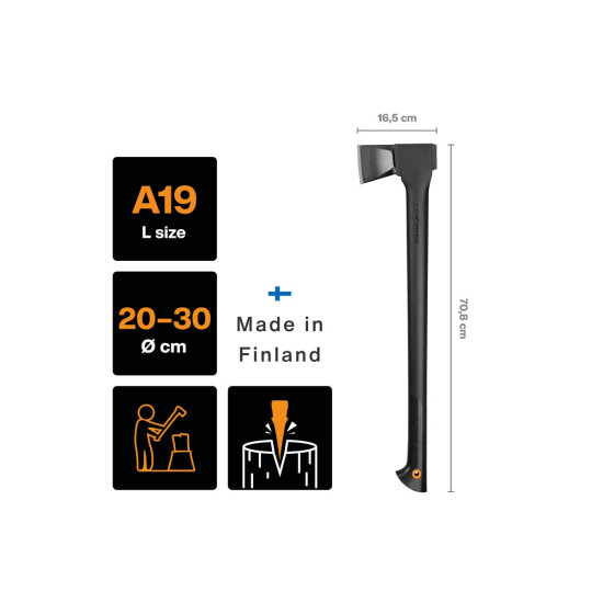 Топор-колун Solid A19 FISKARS Топор-колун Solid A19 FISKARS