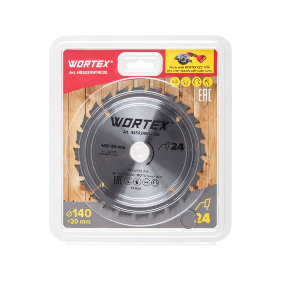 Диск пильный 140х20/16 мм 24 зуб. по дереву WORTEX для CCS 1814 Диск пильный 140х20/16 мм 24 зуб. по дереву WORTEX для CCS 1814