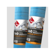 Стеклосетка штукатурная 5х5, 1мх50м, 160, синяя, FASSADE STANDART