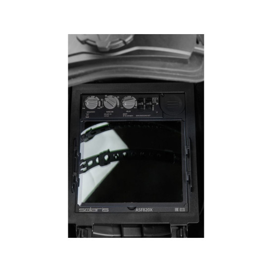 Щиток сварщика с самозатемняющимся светофильтром Solaris ASF820X (серый металлик)