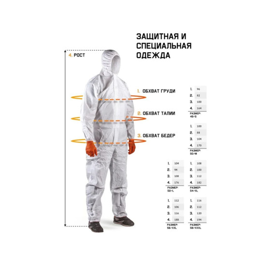 Защитный комбинезон JPC-50 (р-р L) (розн. уп.) Jeta Safety Защитный комбинезон JPC-50 (р-р L) (розн. уп.) Jeta Safety
