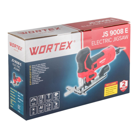 Лобзик электрический WORTEX JS 9008 E в кор. 750 Вт, 800-3000 ход/мин, пропил до 90 мм, грибов. рук. Лобзик электрический WORTEX JS 9008 E в кор. 750 Вт, 800-3000 ход/мин, пропил до 90 мм, грибов. рук.