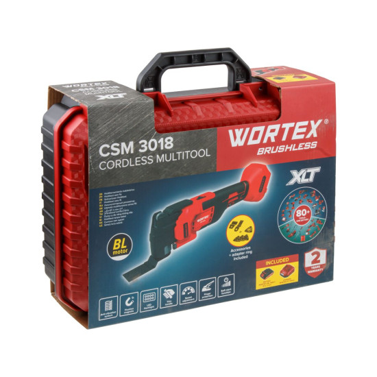 Аккум. многофункциональный инструмент (реноватор) WORTEX CSM 3018 в кор. ALL1 XLT + аксесс. SET Аккум. многофункциональный инструмент (реноватор) WORTEX CSM 3018 в кор. ALL1 XLT + аксесс. SET
