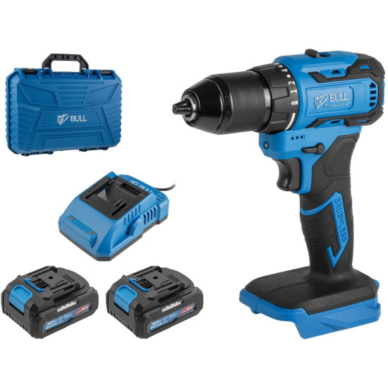 Аккум. дрель-шуруповерт BULL SR 1804 R-series в чем. XLTpro БЕСЩЕТ., Импульс., 18 В, 50 Н*м, 2х2 А*ч Аккум. дрель-шуруповерт BULL SR 1804 R-series в чем. XLTpro БЕСЩЕТ., Импульс., 18 В, 50 Н*м, 2х2 А*ч