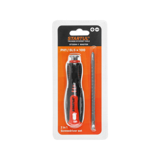 Отвертка 2-в-1 PH1/SL5 100мм STARTUL MASTER (ST3094-1) Отвертка 2-в-1 PH1/SL5 100мм STARTUL MASTER (ST3094-1)