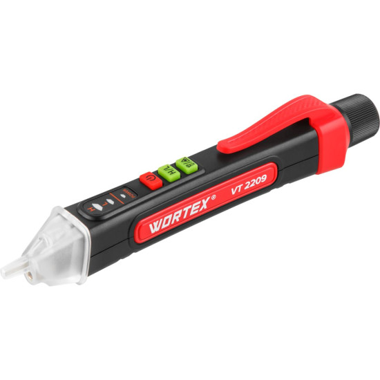 Бесконтактный индикатор напряжения WORTEX VT 2209 12-1000 В, световая и звуковая индикация Бесконтактный индикатор напряжения WORTEX VT 2209 12-1000 В, световая и звуковая индикация