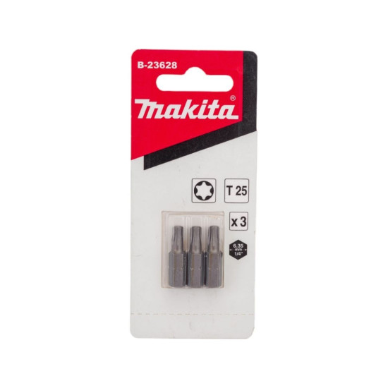 Насадка T25, 25 мм, C-form, 3 шт. Makita B-23628 Насадка T25, 25 мм, C-form, 3 шт. Makita B-23628