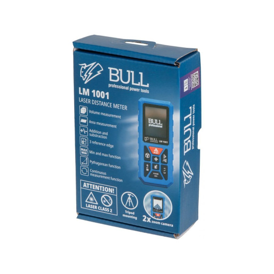 Дальномер лазерный BULL LM 1001 в кор. 2Х зум камера, 0,08 – 100 м, +- 1,5 мм Дальномер лазерный BULL LM 1001 в кор. 2Х зум камера, 0,08 – 100 м, +- 1,5 мм