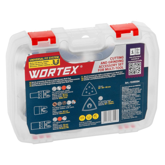 Набор аксессуаров для реноватора WORTEX 5 предметов в боксе (для резки/шлифовки) Набор аксессуаров для реноватора WORTEX 5 предметов в боксе (для резки/шлифовки)