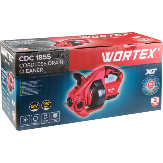 Аккум. прочистная машина WORTEX CDC 1855 в кор. ALL1 XLT SET 0-550 об/мин, трос 7,6 м. Аккум. прочистная машина WORTEX CDC 1855 в кор. ALL1 XLT SET 0-550 об/мин, трос 7,6 м.