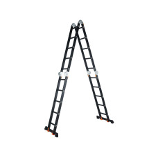 Лестница алюм. многофункц.4х5 ступ.(стрем.-283см,лестн.-580см) 15,5кг BLACK LINE STARTUL (ST9930-05)