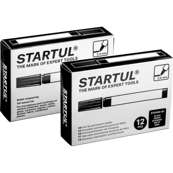 Маркер промышл. перманентный фетровый черный STARTUL PROFI (ST4340-01) Маркер промышл. перманентный фетровый черный STARTUL PROFI (ST4340-01)