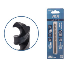 Сверло по металлу ц/х 4.5х47х80 мм HSS-Co Black EXPERT STARTUL