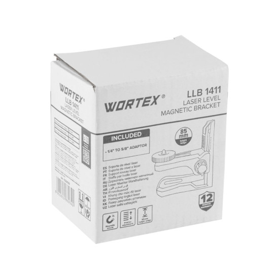 Держатель нивелира магнитный WORTEX LLB 1411 в кор., микролифт, 2 рег., + переходник Держатель нивелира магнитный WORTEX LLB 1411 в кор., микролифт, 2 рег., + переходник