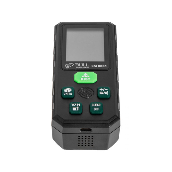 Дальномер лазерный BULL LM 8001 в кор. Проекция креста (зеленый), 0,08 – 80 м, +- 2 мм Дальномер лазерный BULL LM 8001 в кор. Проекция креста (зеленый), 0,08 – 80 м, +- 2 мм