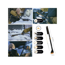 Щетка для снега 85-113см телескоп. со скребком X-series FISKARS