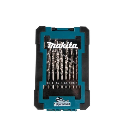 Набор сверл по металлу ц/х, HSS-G, D-78352 комплект из 19 шт MAKITA Набор сверл по металлу ц/х, HSS-G, D-78352 комплект из 19 шт MAKITA