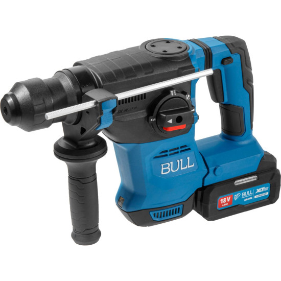 Аккум. перфоратор BULL CBH 1826 Xcase, XLTpro, БЕСЩЕТ., 18 В, 2.6 Дж, 26 мм, 1x4 А*ч, з/у Аккум. перфоратор BULL CBH 1826 Xcase, XLTpro, БЕСЩЕТ., 18 В, 2.6 Дж, 26 мм, 1x4 А*ч, з/у