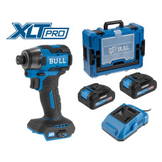 Аккум. ударный гайковерт/винтоверт BULL CID 2218 Xcase, XLTpro, SET, БЕСЩЕТ., 18 В, 220 Н*м, 2х4 А*ч
