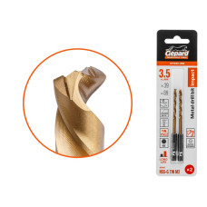 Сверло по металлу шестигр. 3.5х39х89 мм HSS-G TIN, комплект из 2-х шт GEPARD