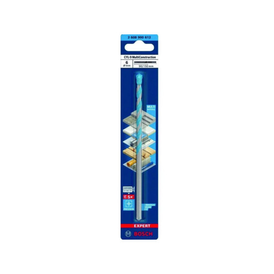 Сверло универсальное Bosch EXPERT CYL-9 MultiConstruction 6x90x150 мм Сверло универсальное Bosch EXPERT CYL-9 MultiConstruction 6x90x150 мм