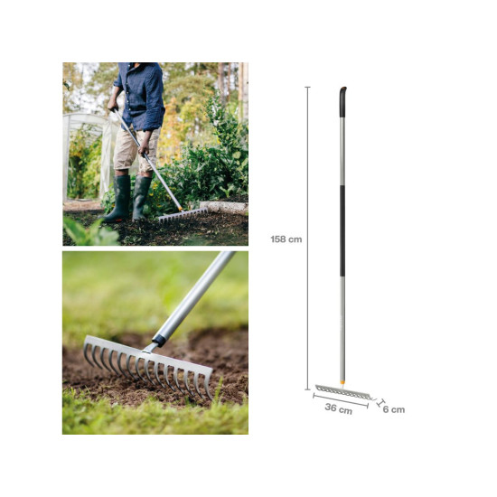 Грабли для грунта мет. Ergonomic Soil FISKARS Грабли для грунта мет. Ergonomic Soil FISKARS
