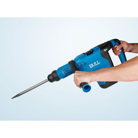 Перфоратор BULL BH 5001 в чем. 1500 Вт, 5-15 Дж, 50 мм, 2 реж. + 1 зуб., 1 сверло, SDS-max, рег. об. Перфоратор BULL BH 5001 в чем. 1500 Вт, 5-15 Дж, 50 мм, 2 реж. + 1 зуб., 1 сверло, SDS-max, рег. об.