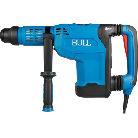 Перфоратор BULL BH 5001 в чем. 1500 Вт, 5-15 Дж, 50 мм, 2 реж. + 1 зуб., 1 сверло, SDS-max, рег. об. Перфоратор BULL BH 5001 в чем. 1500 Вт, 5-15 Дж, 50 мм, 2 реж. + 1 зуб., 1 сверло, SDS-max, рег. об.