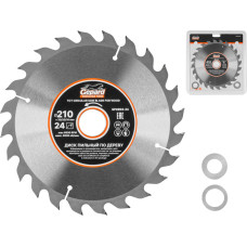 Диск пильный 210х30/20/16 мм 24 зуб. по дереву GEPARD