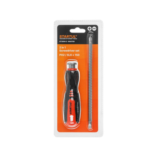 Отвертка 2-в-1 PH2/SL6 150мм STARTUL MASTER (ST3094-2) Отвертка 2-в-1 PH2/SL6 150мм STARTUL MASTER (ST3094-2)