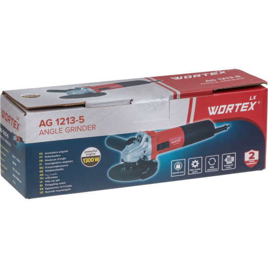 Одноручная углошлифмашина WORTEX LX AG 1213-5 в кор. 1300 Вт, 125 мм, 5000-11000 об/мин Одноручная углошлифмашина WORTEX LX AG 1213-5 в кор. 1300 Вт, 125 мм, 5000-11000 об/мин