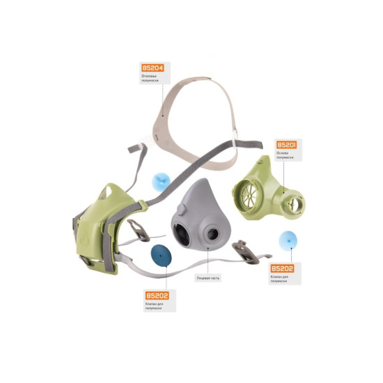 Полумаска без фильтра Jeta Safety (8500) с системой быстрого сброса р-р М Полумаска без фильтра Jeta Safety (8500) с системой быстрого сброса р-р М